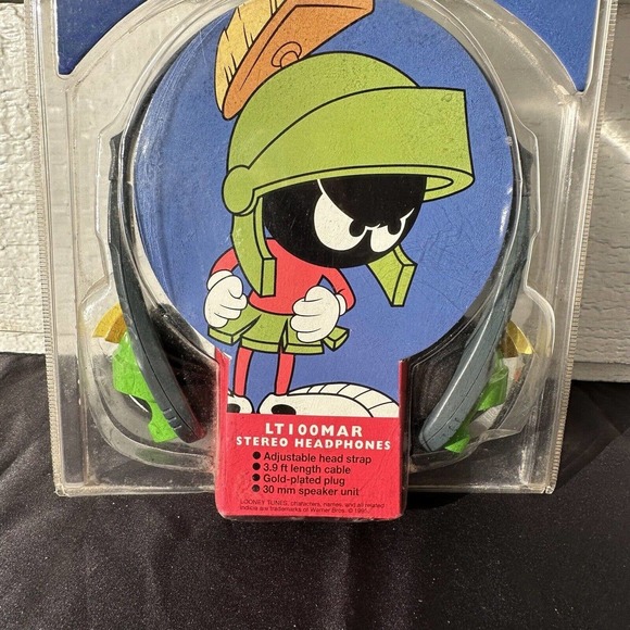 Toshiba Marvin The‎ Martian Headphones Looney Tunes Stereo New - Picture 2 of 7